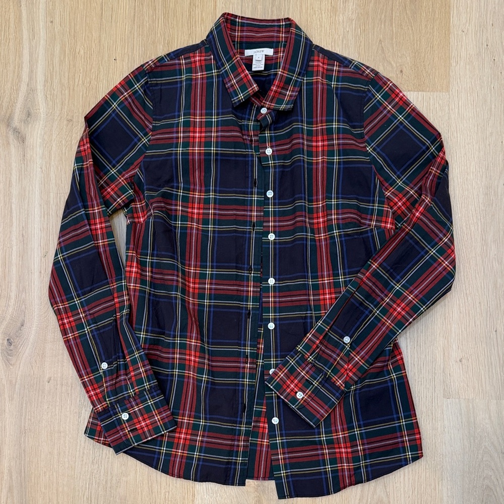 J. Crew Multicolor Plaid Button Down Shirt